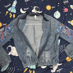 Áo khoác jean thêu phong cách 753879