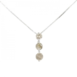 K18WG Dây chuyền kim cương ba viên 1.069CT - Hàng hiệu Chính hãng