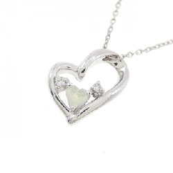 4゜C Hình trái tim - Dây chuyền ngọc opal tổng hợp - Hàng hiệu Authentic 843866