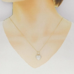 K18YG/K18WG Pave Heart Diamond Necklace 0.73CT - Hàng hiệu Authentic 859206