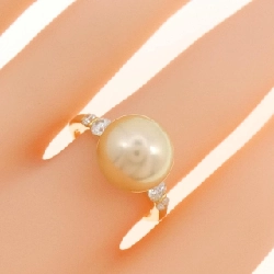 Nhẫn ngọc trai trắng K18YG 10.9mm 667799