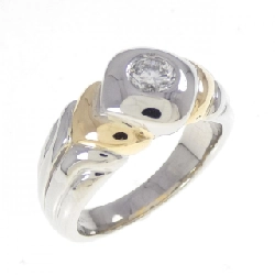 Nhẫn kim cương PT900/K18YG 0.38CT - Hàng hiệu Chính hãng