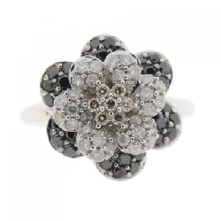 Nhẫn kim cương hoa K18WG/K18BG 665431