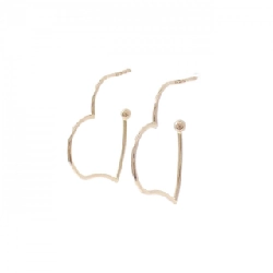 K18PG Bông tai hình trái tim - Hàng hiệu Chính hãng