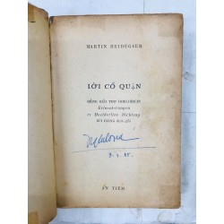 lời cố quận và lễ hội tháng ba - Martin Heidegger ( in lần nhất có chữ ký tác giả ) 128092