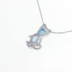 K14WG/K18WG Mèo Blue Topaz Dây Chuyền - Hàng hiệu Chính hãng 861439
