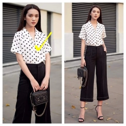 Áo sơ mi chấm bi Hương Boutique 482507