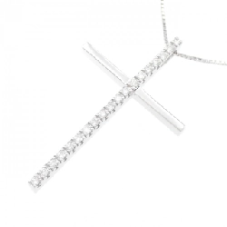 K18WG Dây chuyền kim cương chéo 0.28CT - Hàng hiệu Chính hãng 863273