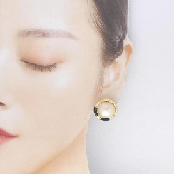 K18YG Mabe Pearl Earrings - Hàng hiệu Authentic 869269