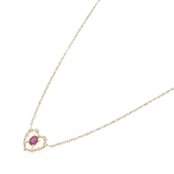 Dây chuyền ruby hình trái tim K18YG 0.24CT - Hàng hiệu chính hãng 858744