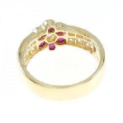 Nhẫn ruby K18YG hoa 0.85CT 672260