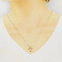 K18PG Dây chuyền kim cương hình chữ thập 0.13CT - Hàng hiệu Chính hãng 868005