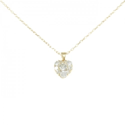 K18YG Dây chuyền kim cương hình trái tim 0.50CT - Hàng hiệu chính hãng