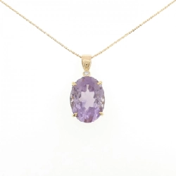 K18YG Mặt dây chuyền Amethyst 9.12CT - Hàng hiệu Chính hãng