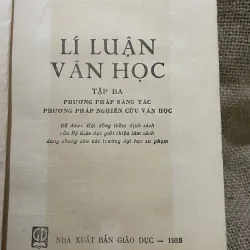 Lý luận văn học - tập 3- phương pháp sáng tác và nghiên cứu văn học 959549