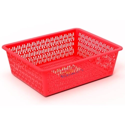 Rổ nhựa hình chữ nhật kích thước 38x26x9 cm - Mã số 1090 338204