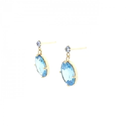 4゜C Blue Topaz Bông Tai - Hàng hiệu Chính hãng 844144