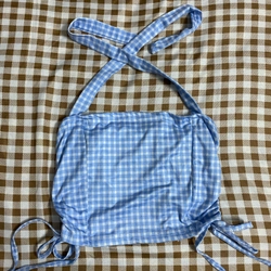 Áo quây dây buộc kẻ xanh 462966