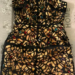 Đầm dự tiệc đính đá màu