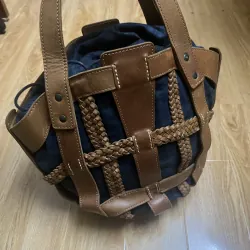 Túi tote nữ da mộc 2hand 927849