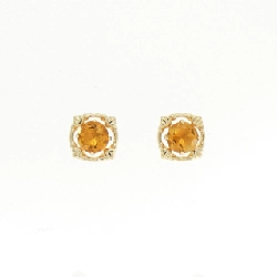 K18YG Citrine Bông tai - Hàng hiệu Chính hãng