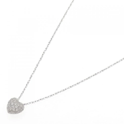 K18WG Dây chuyền kim cương hình trái tim Pavé 0.50CT - Hàng hiệu Chính hãng 863640