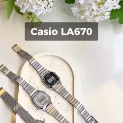 Đồng hồ Casio LA 670 - item quốc dân cho Nữ mê đồng hồ mini