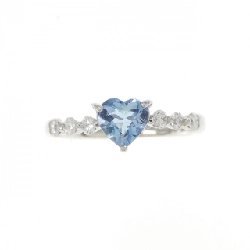Nhẫn Aquamarine PT900 hình trái tim 0.52CT - Hàng hiệu Chính hãng 846725