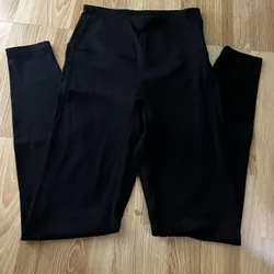 Quần tập yoga, gym legging nữ chất thun lạnh lulu mềm mịn co giãn, Size S Màu đen 596625