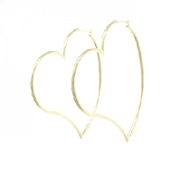 K18YG Bông tai hình trái tim - Hàng hiệu Chính hãng