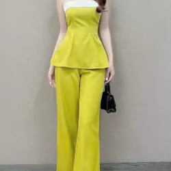 Trang phục công sở vest nữ tay dài màu xám kẻ sọc nhạt 715976