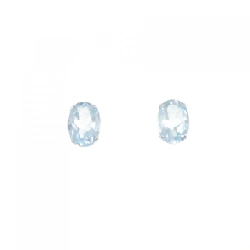 K18WG Blue Topaz Bông Tai 2.00CT - Hàng hiệu Chính hãng
