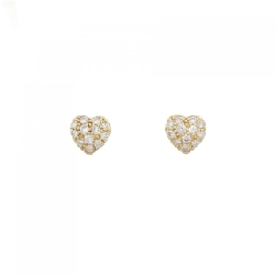 K18YG Bông tai kim cương hình trái tim - Hàng hiệu Chính hãng