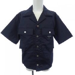 Áo sơ mi ngắn tay PRADA với logo tam giác SC637 S231 1WQ8 - Hàng hiệu Chính hãng