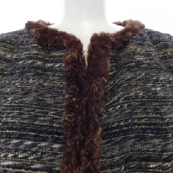 Áo khoác không cổ CHANEL - Hàng hiệu Authentic 824778