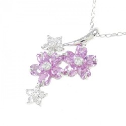 K18WG Hoa Sapphire Dây chuyền 1.10CT - Hàng hiệu Chính hãng 860729