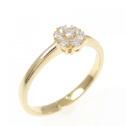 【Remake】Nhẫn kim cương K18YG hình hoa 0.15CT