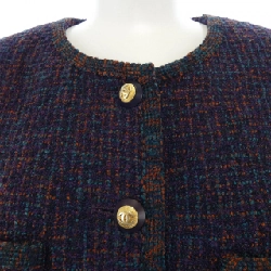 【Mã giảm giá】【Cổ điển】Áo khoác không cổ CHANEL 639047