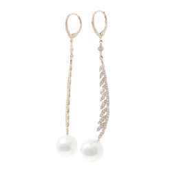 K18PG Bạch Ngọc Trai Bông Tai 11mm - Hàng hiệu Chính Hãng 864111