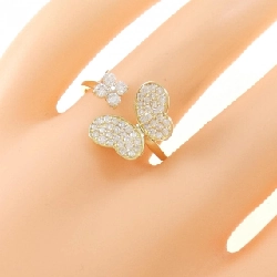 Nhẫn kim cương bướm × hoa K18YG 0.55CT 672978