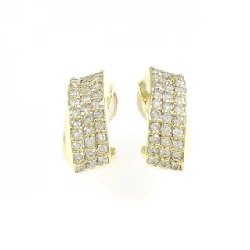 Bông tai/khuyên tai kim cương K18YG 1.00CT - Hàng hiệu chính hãng