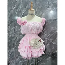 SÉT HỒNG CỰC XINH BÁNH BÈO HÀNG LOẠI 1 ảnh shop tự chụp 🎀 574888