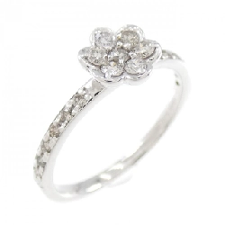 Nhẫn kim cương hoa K18WG 0.58CT