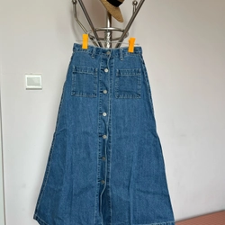 Chân váy jean nữ cài cúc size Xs 327072