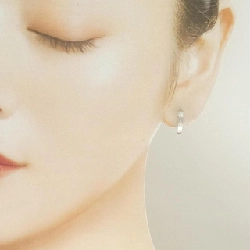 K18WG Bông tai kim cương dạng vòng 0.30CT - Hàng hiệu Authentic 868502