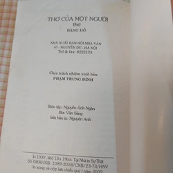 THƠ CỦA MỘT NGƯỜI - BĂNG HỒ 466185