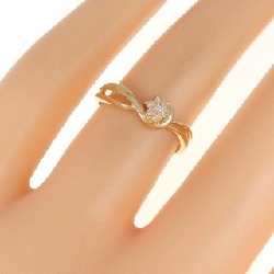 Nhẫn kim cương hoa K18YG 0.05CT 673214