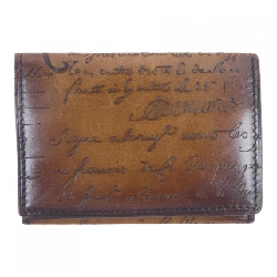 Berluti インブイアスクリットレザーカardホルダー CARD CASE - Hàng hiệu Authentic