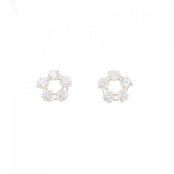 K18YG Cubic Bông tai - Hàng hiệu Chính hãng