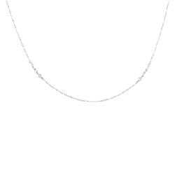 K18WG Dây chuyền kim cương 0.10CT - Hàng hiệu Chính hãng